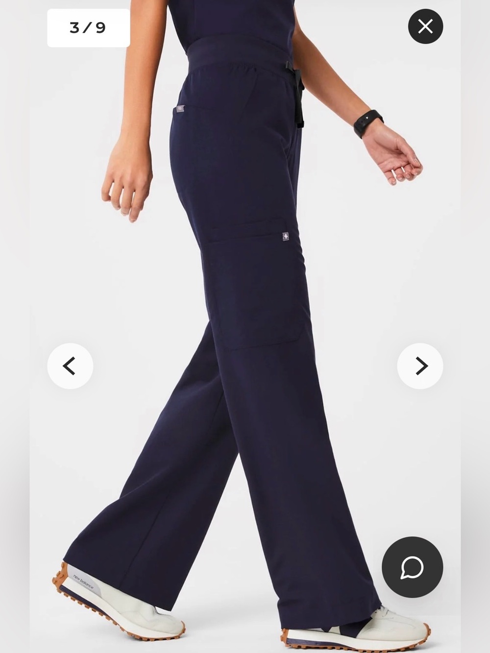 FIGS Isabel High-Rise Wide-Leg Scrub Pant - Picture 2 of 11